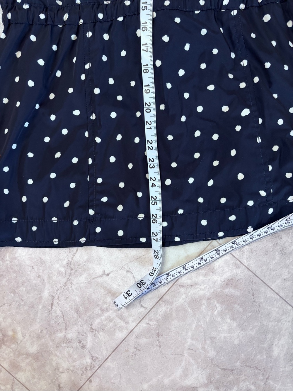 Anthropologie Daughters Of The Liberation Navy Polka Dot Rain Jacket Size 8 EUC - Picture 8 of 13
